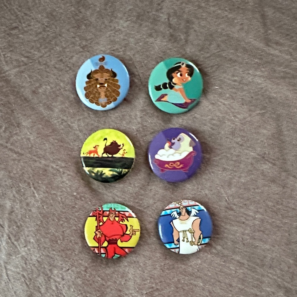 lot of Disney pin buttons